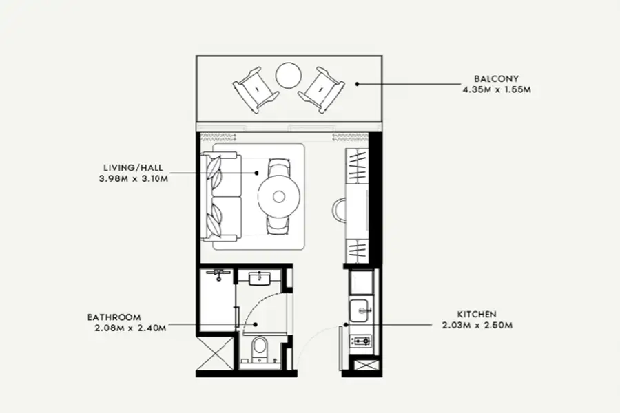 Azizi Milan Floorplan Studio